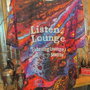Listen Lounge lava shirt extremely rare t-shirt Large men's